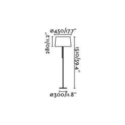 Faro Barcelona Volta Φωτιστικό Δαπέδου Μαύρο με  E27 – 20030