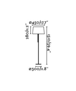 Faro Barcelona Volta Φωτιστικό Δαπέδου Μαύρο με  E27 – 20030