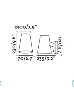 ΦΩΤΙΣΤΙΚΟ ΤΟΙΧΟΥ LUPE ΜΑΥΡΟ-ΜΠΕΖ 20032-88