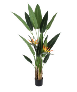 GloboStar® Artificial Garden STRELITZIA REGINAE 20032 Τεχνητό Διακοσμητικό Φυτό Στρελίτσια – Πουλί του Παραδείσου Υ140cm