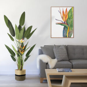 GloboStar® Artificial Garden STRELITZIA REGINAE 20033 Τεχνητό Διακοσμητικό Φυτό Στρελίτσια – Πουλί του Παραδείσου Υ180cm