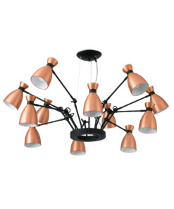 Faro Barcelona RETRO Κρεμαστό Πολύφωτο Ροζ Χρυσού Χρώματος E14 – 20047