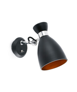 Faro Barcelona RETRO Επιτοίχιο Φωτιστικό Μαύρου-Χάλκινου Χρώματος E14 – 20049