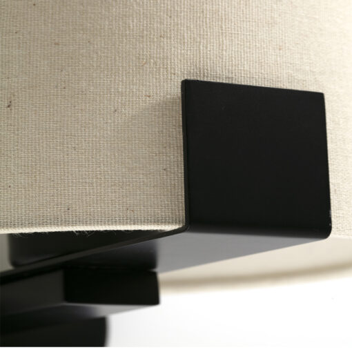Faro Barcelona NILA BLACK WALL LAMP WHITE SHADE 1xE27 – 20052FR