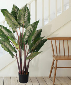 GloboStar® Artificial Garden RAINBOW TARO 20055 Τεχνητό Διακοσμητικό Φυτό Κολοκασία Υ140cm
