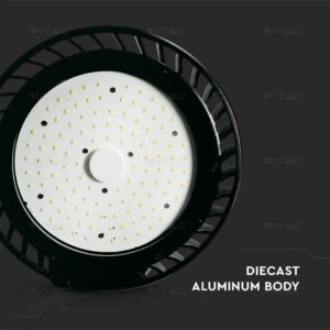 LED Καμπάνα Μαύρη 100W V-TAC PRO Samsung Chip 120° 12000lm IP65 Τροφοδοτικό Meanwell Ψυχρό 5000K – 20064