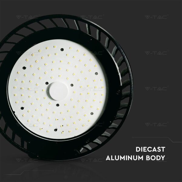 LED Καμπάνα Μαύρη 100W V-TAC PRO Samsung Chip 120° 12000lm IP65 Τροφοδοτικό Meanwell Ψυχρό 5000K – 20064