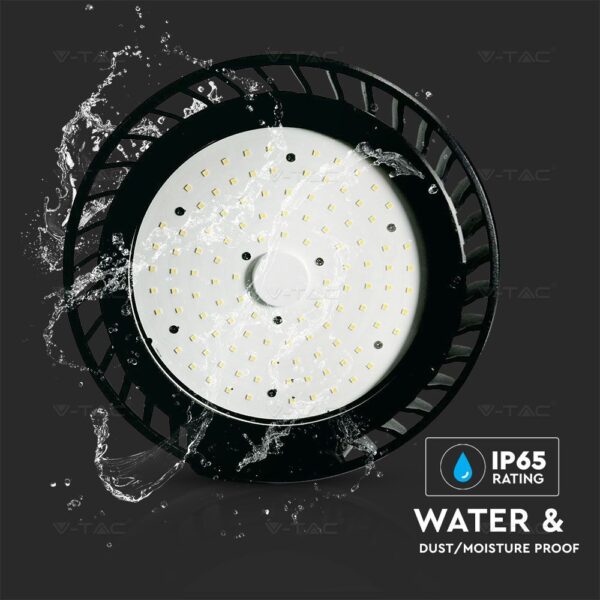LED Καμπάνα Μαύρη 100W V-TAC PRO Samsung Chip 120° 12000lm IP65 Τροφοδοτικό Meanwell Ψυχρό 5000K – 20064