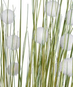GloboStar® Artificial Garden ERIOPHORUM ANGUSTIFOLIUM COTTON GRASS 20073 Τεχνητό Διακοσμητικό Φυτό Γρασίδι του Βαμβακιού Υ150cm