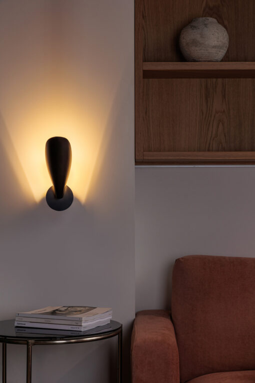 Faro Barcelona LIGGERA WALL LAMP BLACK 1XG9 – 20077FR