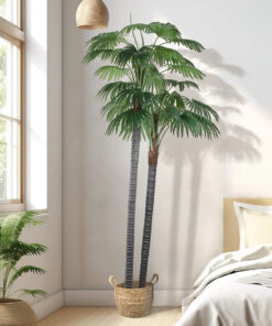 GloboStar® Artificial Garden PALM TREE 20086 Τεχνητό Διακοσμητικό Φυτό Φοινικόδεντρο Βεντάλια Υ300cm