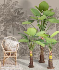 GloboStar® Artificial Garden TARO SET 20089 Τεχνητό Διακοσμητικό Σετ Φυτών Κολοκασία A:Υ300cm B:Υ210cm C:160cm