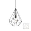 IDEAL LUX Κρεμαστό Φωτιστικό AMPOLLA-3 1xE27 Μαύρου Χρώματος – 200897