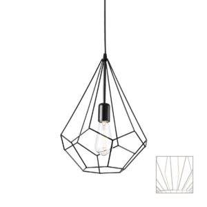 IDEAL LUX Κρεμαστό Φωτιστικό AMPOLLA-3 1xE27 Μαύρου Χρώματος – 200897