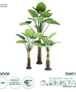 GloboStar® Artificial Garden TARO SET 20089 Τεχνητό Διακοσμητικό Σετ Φυτών Κολοκασία A:Υ300cm B:Υ210cm C:160cm
