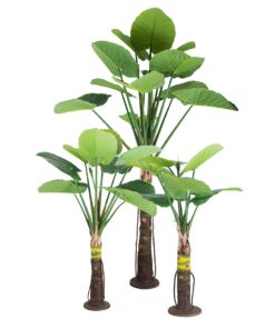 GloboStar® Artificial Garden TARO SET 20089 Τεχνητό Διακοσμητικό Σετ Φυτών Κολοκασία A:Υ300cm B:Υ210cm C:160cm