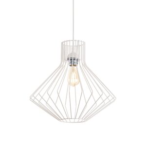 IDEAL LUX Κρεμαστό Φωτιστικό AMPOLLA-4 1xE27 Λευκού Χρώματος – 200903
