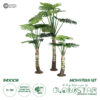GloboStar® Artificial Garden MONSTERA SET 20090 Τεχνητό Διακοσμητικό Σετ Φυτών Μονστέρα A:Υ300cm B:Υ200cm C:150cm