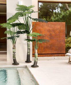 GloboStar® Artificial Garden MONSTERA SET 20090 Τεχνητό Διακοσμητικό Σετ Φυτών Μονστέρα A:Υ300cm B:Υ200cm C:150cm