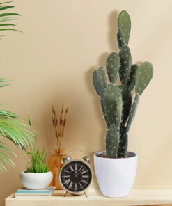 GloboStar® Artificial Garden OPUNTIA FICUS-INDICA CACTUS 20096 Τεχνητό Διακοσμητικό Φυτό Κάκτος Φραγκοσυκιά Υ60cm