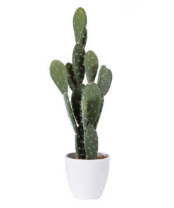 GloboStar® Artificial Garden OPUNTIA FICUS-INDICA CACTUS 20096 Τεχνητό Διακοσμητικό Φυτό Κάκτος Φραγκοσυκιά Υ60cm