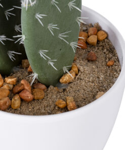 GloboStar® Artificial Garden OPUNTIA FICUS-INDICA CACTUS 20096 Τεχνητό Διακοσμητικό Φυτό Κάκτος Φραγκοσυκιά Υ60cm