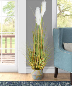 GloboStar® Artificial Garden PAMPAS GRASS 20105 Τεχνητό Διακοσμητικό Φυτό Γρασίδι της Πάμπας Υ150cm