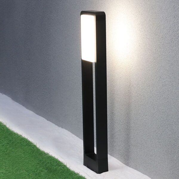 LED Φωτιστικό Κολωνάκι Δαπέδου Μαύρο Αδιάβροχο 10W V-TAC PRO Samsung Chip IP65 650lm Θερμό 3000K – 20113