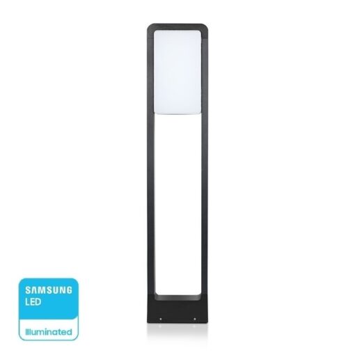 LED Φωτιστικό Κολωνάκι Δαπέδου Μαύρο Αδιάβροχο 10W V-TAC PRO Samsung Chip IP65 650lm Θερμό 3000K – 20113