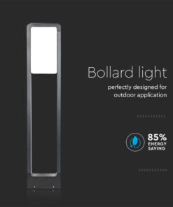 LED Φωτιστικό Κολωνάκι Δαπέδου Μαύρο Αδιάβροχο 10W V-TAC PRO Samsung Chip IP65 650lm Θερμό 3000K – 20113