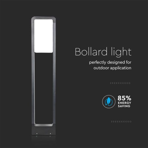 LED Φωτιστικό Κολωνάκι Δαπέδου Μαύρο Αδιάβροχο 10W V-TAC PRO Samsung Chip IP65 650lm Θερμό 3000K – 20113
