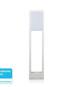 LED Φωτιστικό Κολωνάκι Δαπέδου Λευκό Αδιάβροχο 10W V-TAC PRO Samsung Chip IP65 900lm Θερμό 3000K – 20116