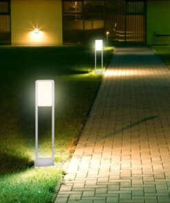 LED Φωτιστικό Κολωνάκι Δαπέδου Λευκό Αδιάβροχο 10W V-TAC PRO Samsung Chip IP65 900lm Θερμό 3000K – 20116