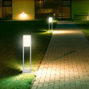 LED Φωτιστικό Κολωνάκι Δαπέδου Λευκό Αδιάβροχο 10W V-TAC PRO Samsung Chip IP65 900lm Θερμό 3000K – 20116