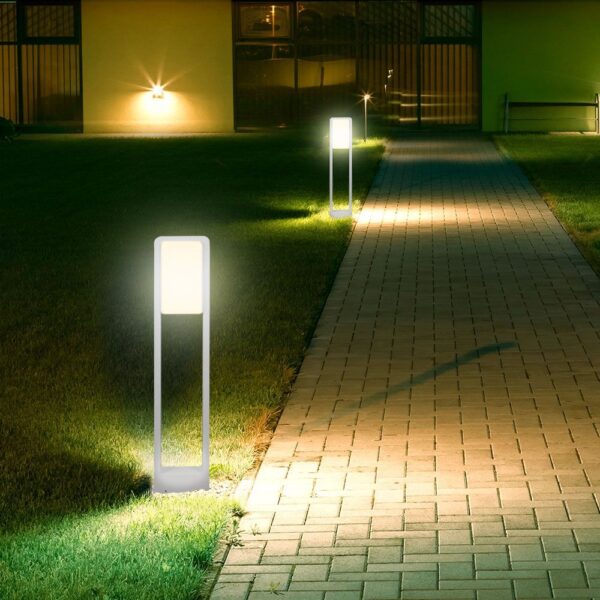 LED Φωτιστικό Κολωνάκι Δαπέδου Λευκό Αδιάβροχο 10W V-TAC PRO Samsung Chip IP65 900lm Θερμό 3000K – 20116