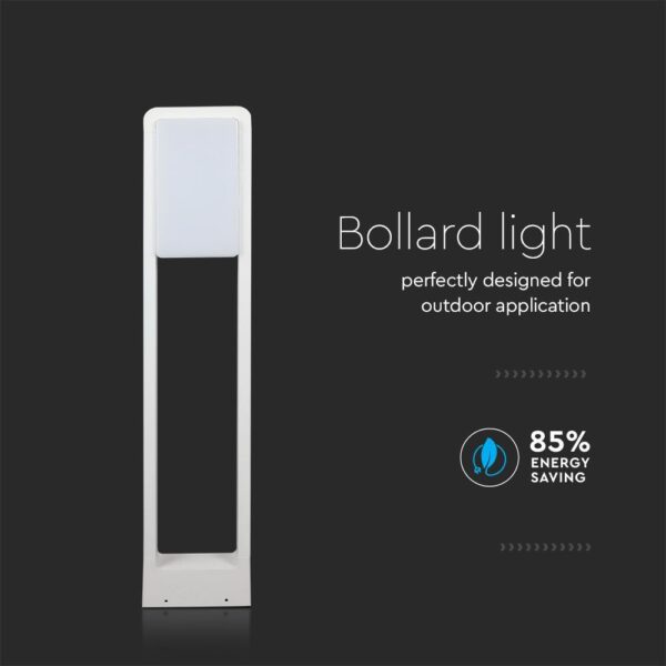 LED Φωτιστικό Κολωνάκι Δαπέδου Λευκό Αδιάβροχο 10W V-TAC PRO Samsung Chip IP65 900lm Θερμό 3000K – 20116
