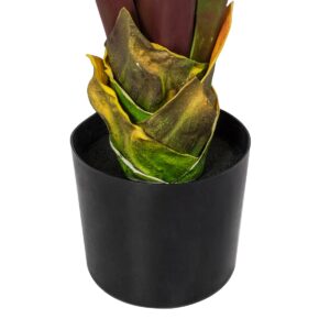 GloboStar® Artificial Garden BLOODY BANANA TREE 20118 Τεχνητό Διακοσμητικό Φυτό Αιματόφυλλη Μπανανιά – Μπανανόδεντρο Υ190cm