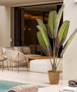 GloboStar® Artificial Garden BLOODY BANANA TREE 20118 Τεχνητό Διακοσμητικό Φυτό Αιματόφυλλη Μπανανιά – Μπανανόδεντρο Υ190cm