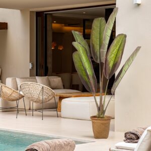 GloboStar® Artificial Garden BLOODY BANANA TREE 20118 Τεχνητό Διακοσμητικό Φυτό Αιματόφυλλη Μπανανιά – Μπανανόδεντρο Υ190cm