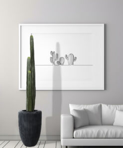 GloboStar® Artificial Garden CARNEGIEA CACTUS 20122 Τεχνητό Διακοσμητικό Φυτό Κάκτος Σαγκουάρο Υ150cm