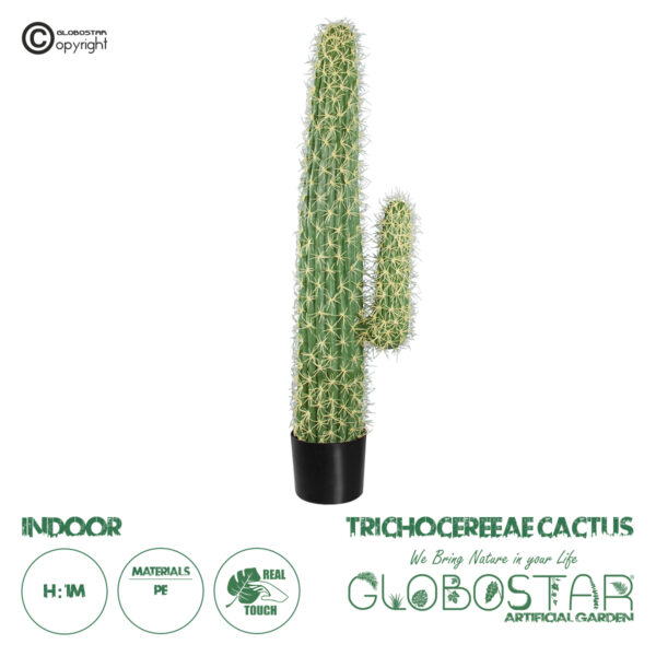 GloboStar® Artificial Garden TRICHOCEREEAE CACTUS 20131 Τεχνητό Διακοσμητικό Φυτό Κλειστόκακτος Υ100cm