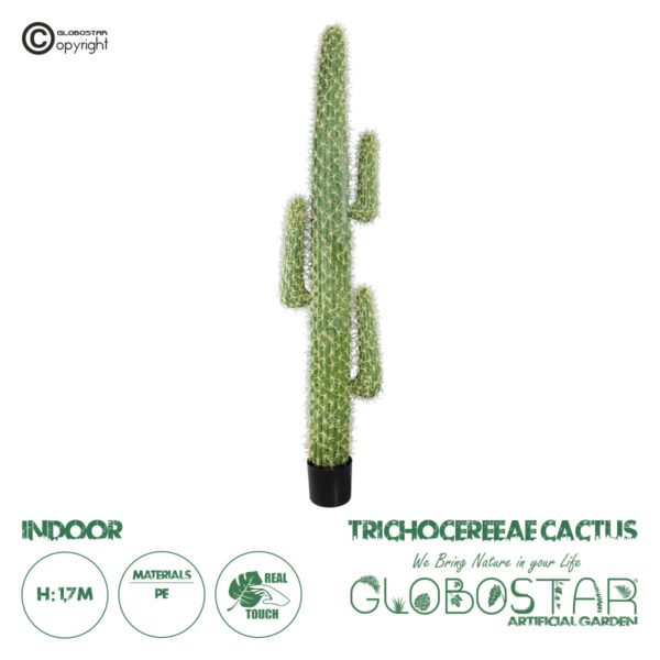 GloboStar® Artificial Garden TRICHOCEREEAE CACTUS 20133 Τεχνητό Διακοσμητικό Φυτό Κλειστόκακτος Υ170cm