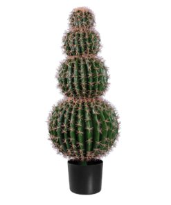 GloboStar® Artificial Garden FEROCACTUS 20138 Τεχνητό Διακοσμητικό Φυτό Φερόκακτος Υ95cm