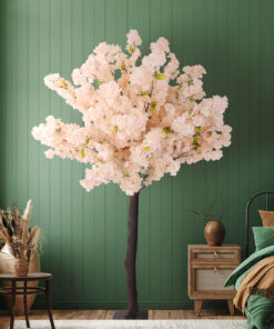 GloboStar® Artificial Garden SALMON CHERRY BLOSSOM TREE 20139 Τεχνητό Διακοσμητικό Δέντρο Σομόν Κερασιά Υ160cm