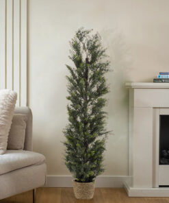 GloboStar® Artificial Garden LEMON CYPRESS 20152 Τεχνητό Διακοσμητικό Φυτό Λεμονόκυπάρισσο Υ150cm