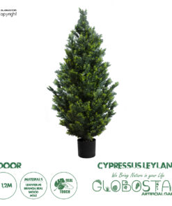 GloboStar® Artificial Garden CYPRESSUS LEYLANDII 20154 Τεχνητό Διακοσμητικό Φυτό Κυπαρίσσι Λέιλαντ Υ120cm