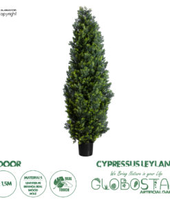 GloboStar® Artificial Garden CYPRESSUS LEYLANDII 20155 Τεχνητό Διακοσμητικό Φυτό Κυπαρίσσι Λέιλαντ Υ150cm