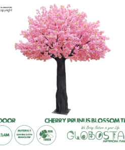 GloboStar® Artificial Garden CHERRY PRUNUS BLOSSOM TREE 20164 Τεχνητό Διακοσμητικό Δέντρο Άνθος Κερασιάς Προύμνη Υ340cm