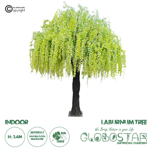 GloboStar® Artificial Garden LABURNUM TREE 20165 Τεχνητό Διακοσμητικό Δέντρο Λαβούρνο Υ340cm