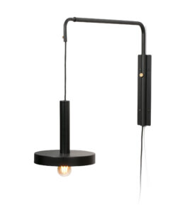 Faro Barcelona WHIZZ Black and satin gold extensible wall lamp E27   – 20167